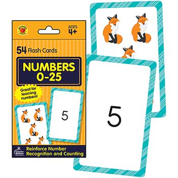Carson-Dellosa Publishing Brighter Child&#174; Numbers 0-25 Flash Cards, 54/PK