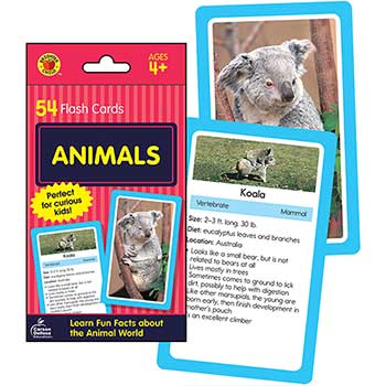 Carson-Dellosa Publishing Brighter Child&#174; Animals Flash Cards, 54/PK