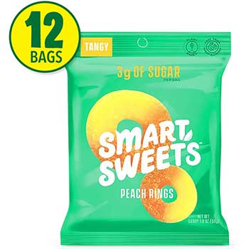 SmartSweets Peach Rings, 1.8 oz., 12/PK