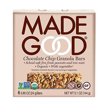 Made Good Organic Chocolate Chip Granola Bars, 0.85 oz, 6 Count, Pack of 6