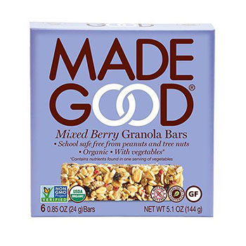 Made Good Organic Mixed Berry Granola Bars, 0.85 oz, 6 Count, Pack of 6