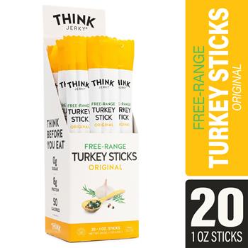 Think Jerky Free-Range Turkey Sticks, 1 oz, 20/EA