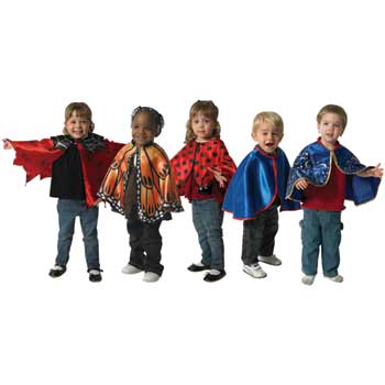 The Children&#39;s Factory Toddler Dress Up Capes - Wizard, Superhero, Spider, Butterfly &amp; Ladybug