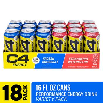 C4 Energy Drink, Variety Pack, 16 oz, 18/Case
