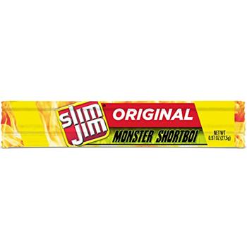 Slim Jim Smoked Meat Sticks, Original, Monster Shortboi, .97 oz, 24 Packs/Box