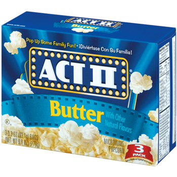 Act II Popcorn - Butter, 3.0 oz., 36/CS