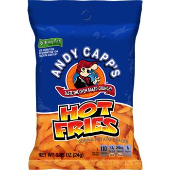 Andy Capp&#39;s Hot Fries, 0.85 oz. Bag, 72/CS