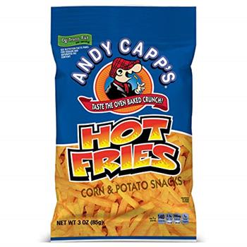 Andy Capp&#39;s Hot Fries, 3 oz, 12 Bags/Case