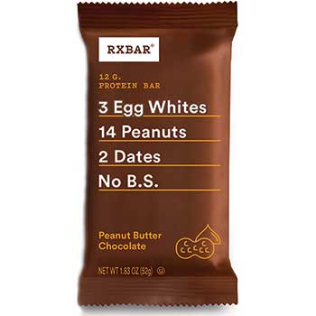 RX Bar Chocolate Peanut Butter Protein Bars, 1.83 oz., 12/Box