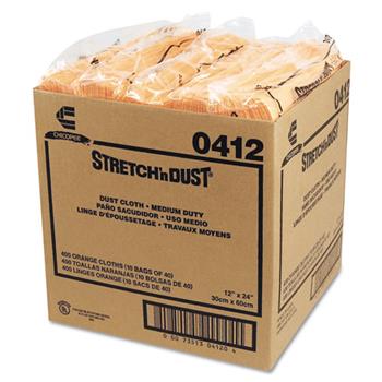 Chix Stretch &#39;n Dust Cloths, 11 5/8 x 24, Yellow, 40 Cloths/Pack, 10 Packs/Carton