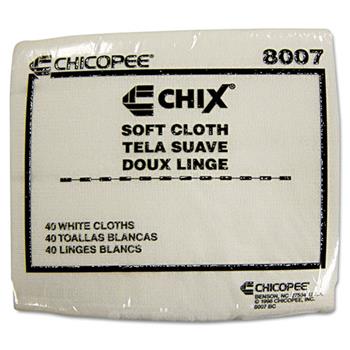 Chix Soft Cloths, 13 x 15, White, 1200/Carton