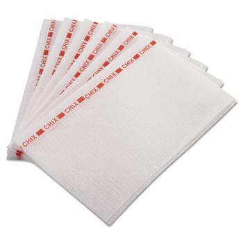 Chix Food Service Towels, 13 x 21, Red/White, 150/Carton