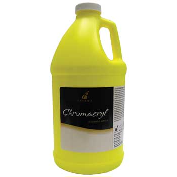 Chroma Chromacryl&#174; Students&#39; Acrylic Paint, 1/2 Gallon, Neon Yellow