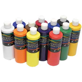 Chroma Chromacryl&#174; Acrylic Essentials Paint Set, 12-Color Assortment, Pint, 12/ST