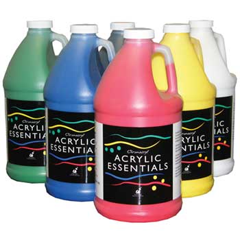 Chroma Chromacryl&#174; Acrylic Essentials Paint Set, Primary Assortment, 1/2 Gallon, 6/ST