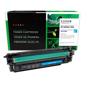 Clover Imaging Group Remanufactured Cyan Toner Cartridge Reused OEM Chip for HP 212A W2121A