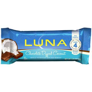LUNA Bar Chocolate Dipped Coconut, 1.69 oz., 15/BX
