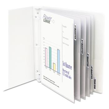 C-Line Sheet Protectors with Index Tabs, Heavy, Clear Tabs, 2&quot;, 11 x 8 1/2, 5/ST