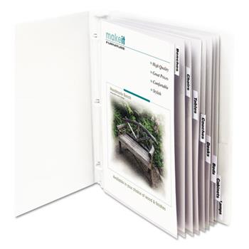 C-Line Sheet Protectors with Index Tabs, Clear Tabs, 2&quot;, 11 x 8 1/2, 8/ST