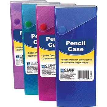 C-Line&#174; Slider Pencil Case, Assorted, 24/CT