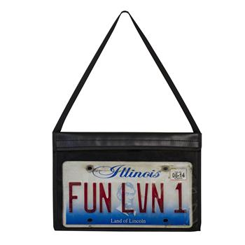 C-Line Stitched Shop Ticket Holders with 75&quot; Strap, Clear/Black, 9 x 12
