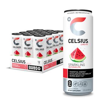 Celsius Sparkling Watermelon Energy Drink, 12oz, 12/CS