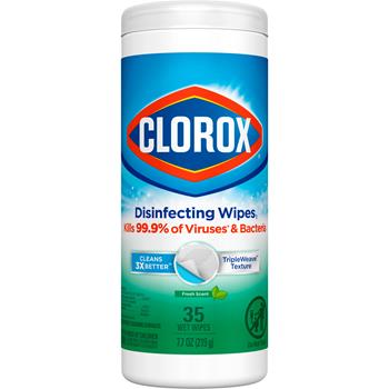 Clorox Bleach Free Disinfecting Wipes, Fresh Scent, 35 Wipes/Canister
