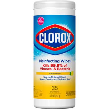 Clorox&#174; Disinfecting Wipes, Bleach Free, Crisp Lemon, 35 Wipes