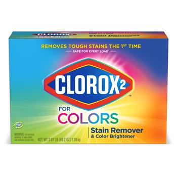 Clorox 2 for Colors Stain Remover and Color Brightener Powder, 49.2 oz, 4/Carton