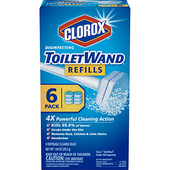 Clorox&#174; ToiletWand&#174; Disinfecting Refills, Disposable Wand Heads, 6 Count/PK