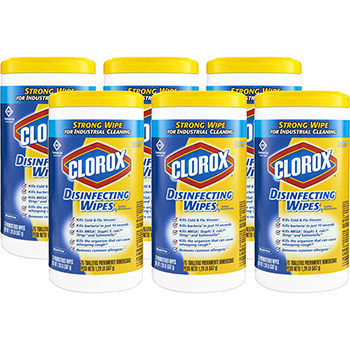Clorox&#174; Disinfecting Wipes, Lemon Fresh, 75 Count, 6/CT