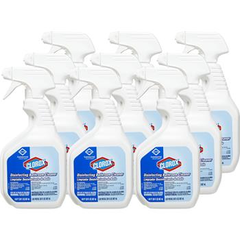 Clorox&#174; Commercial Solutions Disinfecting Bathroom Cleaner with Bleach, 30 oz., 9/Carton