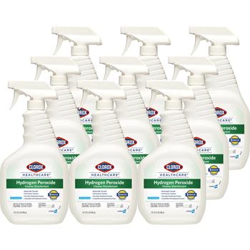 Clorox Healthcare Hydrogen Peroxide Cleaner Disinfectant Spray, 32 oz, 9/Carton