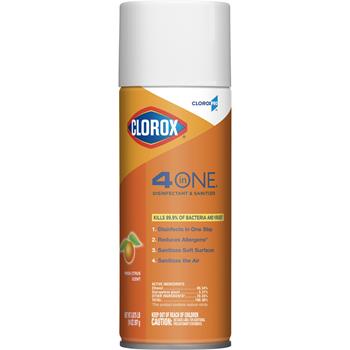 Clorox&#174; 4 in One Disinfectant &amp; Sanitizer, Citrus, 14 oz. Can