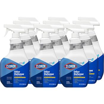 Clorox Odor Defense Air and Fabric Spray, Clean Air Scent, 32 oz., 9/Carton