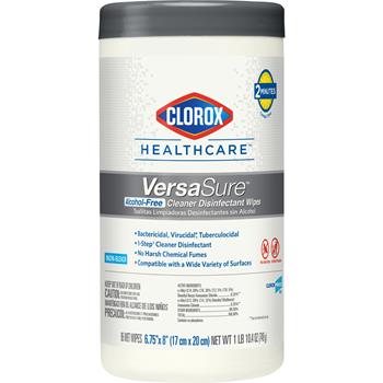Clorox&#174; Healthcare&#174; VersaSure Cleaner Disinfectant Wipes, 85 Wipes