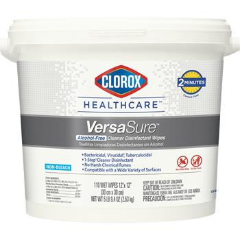 Clorox Healthcare VersaSure Cleaner Disinfectant Wipes, 110 Wipes in Bucket