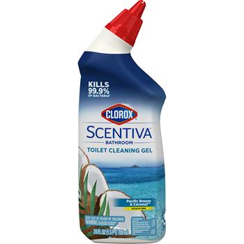 Clorox&#174; Scentiva&#174; Toilet Cleaning Gel, Bleach Free, Pacific Breeze &amp; Coconut, 24 Ounces, 6/CT