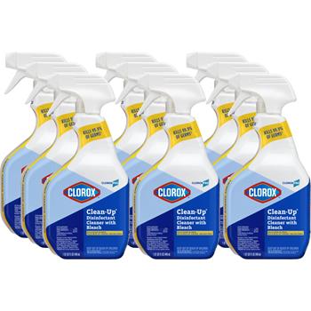 CloroxPro Clean-Up Disinfectant Cleaner with Bleach Spray, 32 fl oz, 9 Canisters/Carton