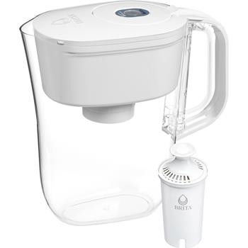 Brita Small 6 Cup Soho Water Filter Pitcher with 1 Standard Filter, BPA Free, White