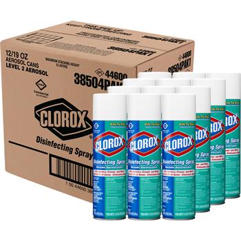 Clorox Disinfecting Aerosol Spray, Fresh Scent, 19 fl oz, 12 Canisters/Carton