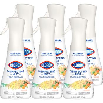 Clorox&#174; Disinfecting Mist, Multi-Surface Spray, Lemongrass Mandarin, 16 oz, 6/Carton