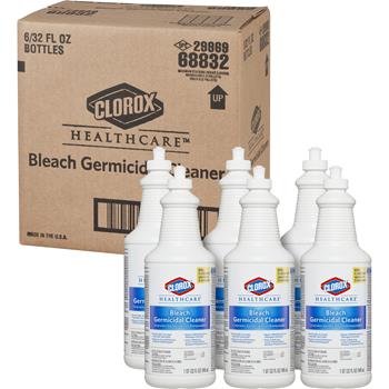 Clorox Healthcare Bleach Germicidal Cleaner Pull-Top, 32 oz, 6/Carton