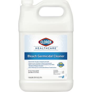 Clorox Healthcare Bleach Germicidal Cleaner Refill, 128 oz, 4/Carton