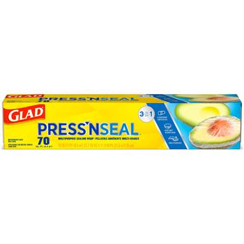 Glad Press&#39;n Seal Food Plastic Wrap, 70 Square Foot Roll, 12/Carton