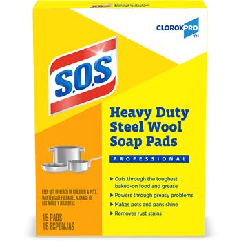 S.O.S.&#174; Steel Wool Soap Pads, 15/Box