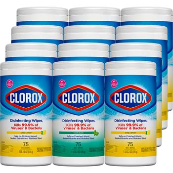 Clorox Disinfecting Wipes Value Pack Bleach Free Cleaning Wipes 75 Count Each 3 Canisters Pk 4 Packs Ct Wb Mason