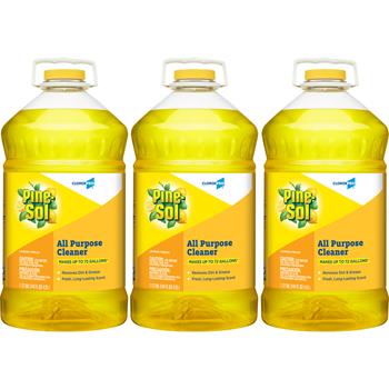 CloroxPro Pine Sol All Purpose Cleaner, Lemon Fresh, 144 Ounces, 3 Bottles/Carton