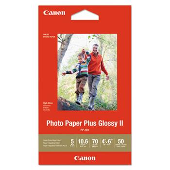 Canon&#174; Photo Paper Plus Glossy II, 70 lb, 4 x 6, White, 50 Sheets/Pack