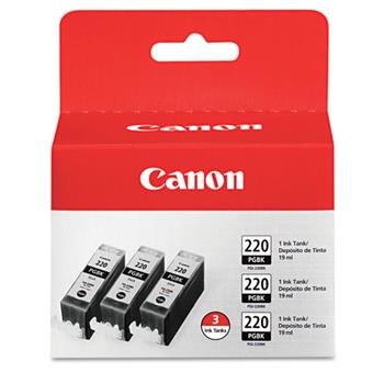 Canon 2945B004 (PGI-220) Ink, Black, 3/PK